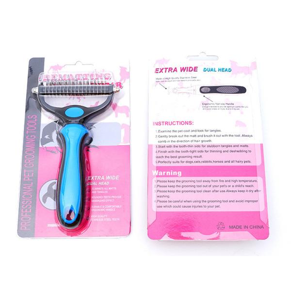 Wholesale Pet Double Sided Knotting Hair Brush Special Grooming Rake Comb For Dogs And Cats