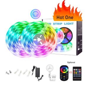 32.8ft RGB Smart LED Light Strip Music Sync Color Changing LED Strip Lights 7.2W/M