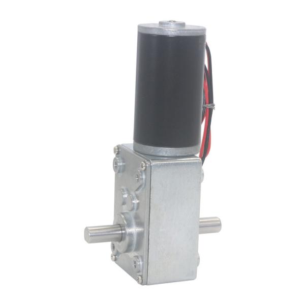 Quality Dia 8mm D Type Dual Shaft With A5840 Square Worm Gearbox Reducer 12v Tubular Dc Motor 24v Dc Worm Geared Motor A58SW31ZY for sale
