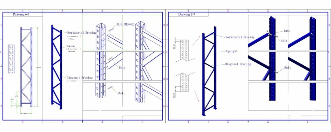 Double Deep Warehouse Racking Conventional Selective Storage Pallet Rack Design
