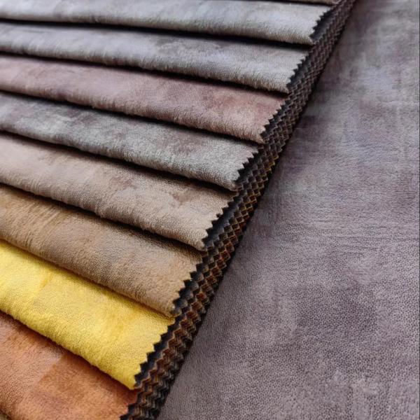Holland Luxury Sofa Fabric Durable Breathable With Bronzing Gold Pattern