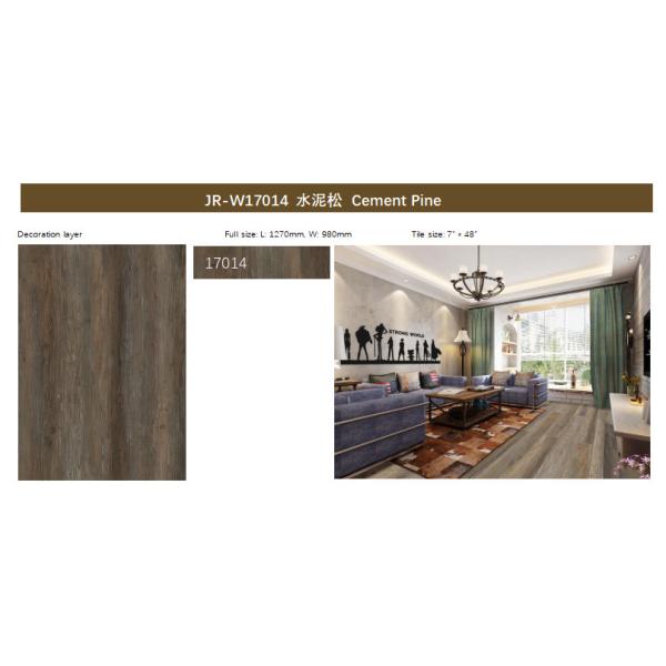 Anti Polluting SPC Click Flooring Ultraviolet Resistant Unilin Click Cement Pine Burlywood Wood Grain GKBM JR-W17014
