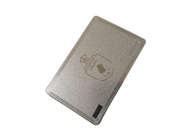 Quality QR Code Signature Panel Membership VIP Card Metal Silver Frosted for sale