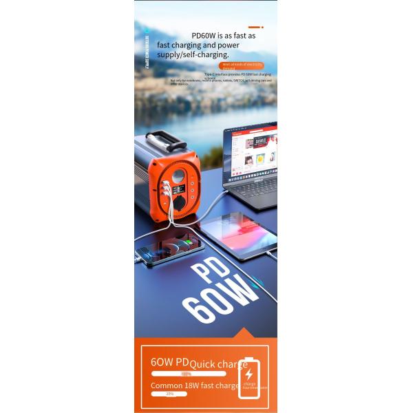 300W Portable Power Station Pure Sine Wave Energy Storage Power Station