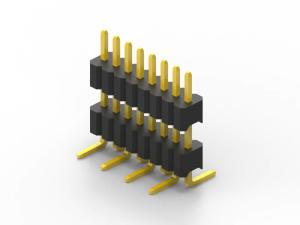 China Dual Row 1.27 Mm Pitch Idc Connector , Brass Contact  Male Header Connector on sale