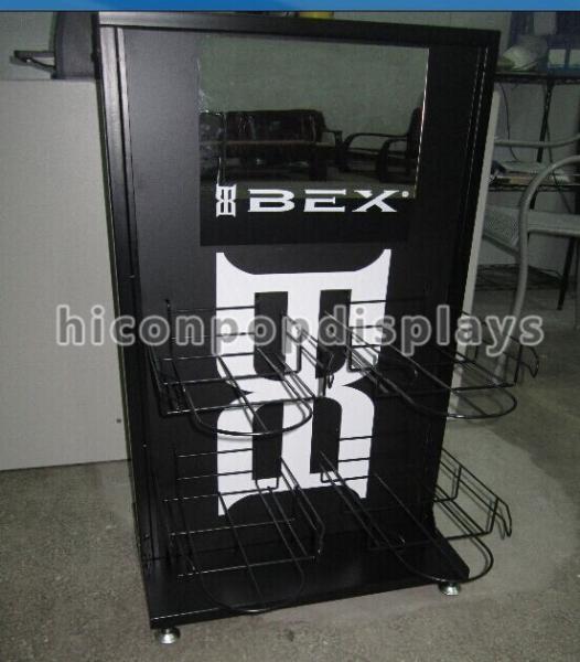 Quality Black Metal Counter Display Units 4 Holders Show Caps Store Display Stands for sale