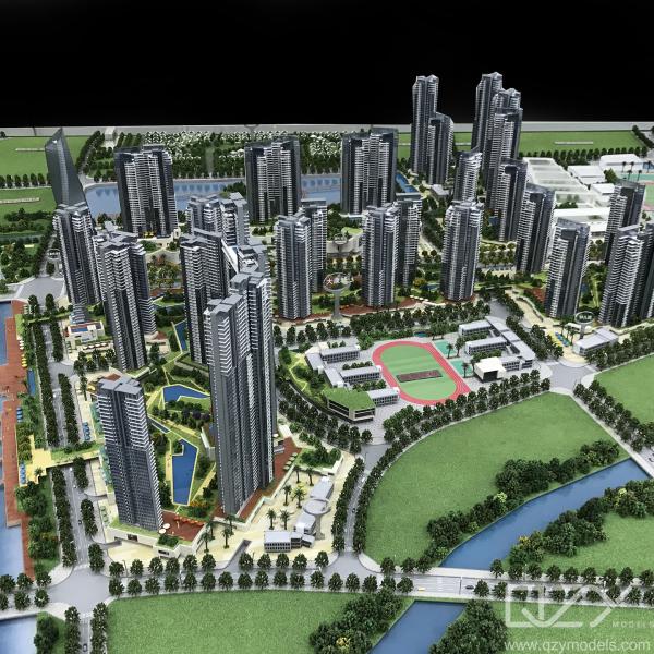 OEM Architectural Miniature Building Models 1/600 Shajing Urban Renewal Project