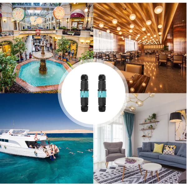 3Pin Waterproof Electrical Connectors Electrical Junction Box Connectors M19 Self Locking