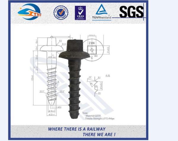Quality Customized Standard 35# Double-Head Railway Sleeper Screws Rail Fasteners for sale