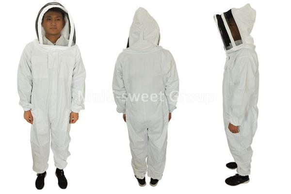 Quality L XL XXL 700g Beekeeping Protective Clothing With Veil Zipper for sale