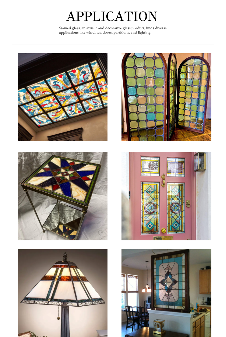 Antique Stained Glass Mosaic Customized For Home Decoration