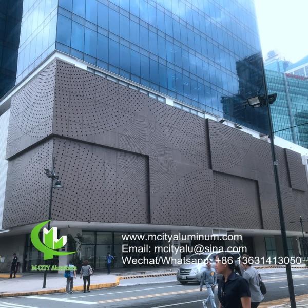 Powder Coated Solid Aluminum Panel with Customizable RAL Colors and Perforated Design for Architectural Facade