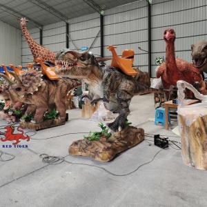 Animatronic T Rex Dino Riders , Customized Amusement Park Dinosaur