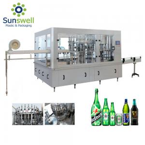 Buy cheap CSD Beer Glass Bottle Machine Washing Filling Sealing 3 In 1 Monoblock Production Line product