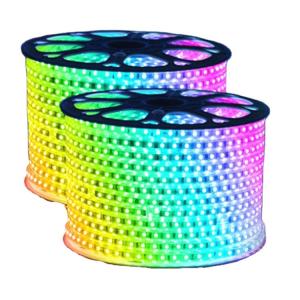 China 100m RGB Strip Light for Landscape Waterproof Warm White LED WiFi Remote Control DMX Compatible on sale