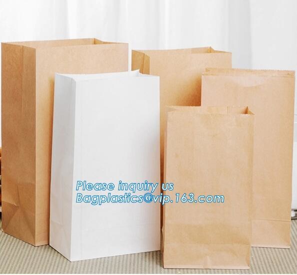 Custom Printing Recycled Brown Kraft Paper Bags,Custom Printed Factory Glassine Paper Bread Small Brown Bag, bagease