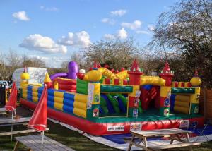 Buy cheap CE Outdoor Inflatable Bouncy Castle With Slide , Commercial Adult Bouncy Castle product