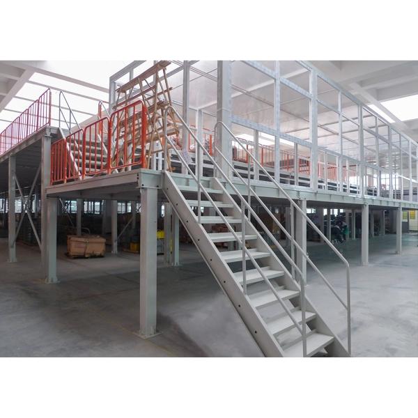 Quality Customized Width and Depth 500kg Load Mezzanine Floor with Solid or Perforated Surface for sale