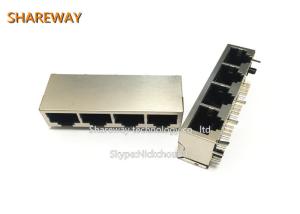 China Tab Up Low Profile Ethernet Jack J1N-0012NL 100 / 1000 Base-T 1x4 Port on sale
