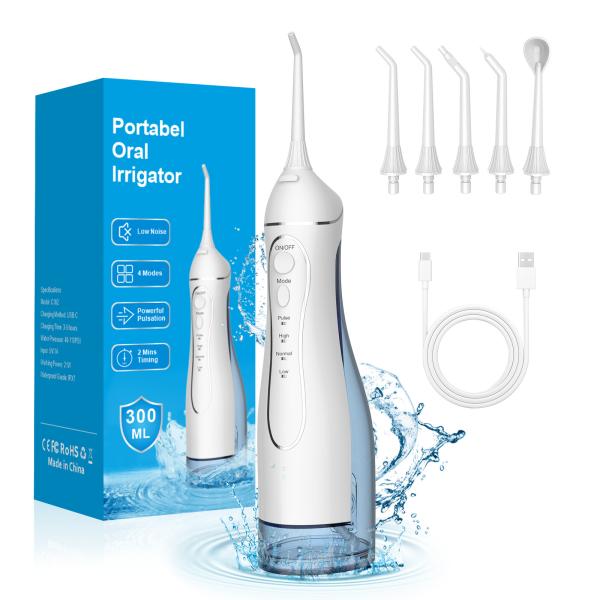 Custom Teeth Oral Hygiene Water Flosser Rechargeable IPX7 Cordless Oral Irrigator For Dental Teeth Spa