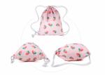 customized Pink digital full Printed Drawstring Backpack With Adjustable Straps
