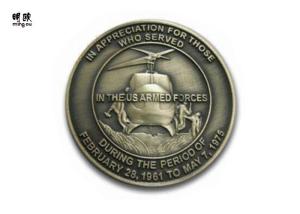 China Helicopter Shape Marine Corps Challenge Coins , Custom Commemorative British Coins on sale