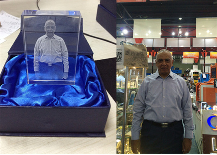 Inner Engraving Portable Laser Machine , 3D Glass Engraving Machine With 40-80μM Spot Size