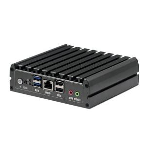 China 2 LAN Firewall Industrial Fanless Mini Pc Quad Cores J1900 E3845 With RJ45 RS232 on sale