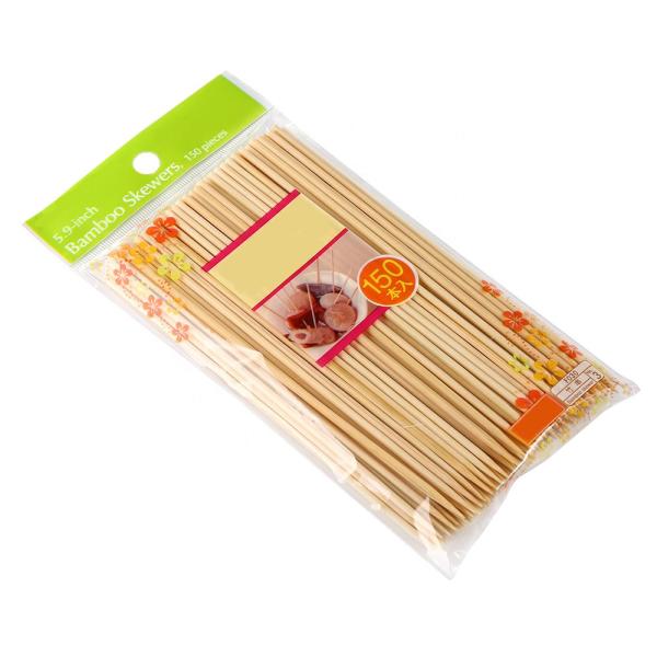 Quality Natural Color Bamboo Barbecue Skewers Easily Clean Non Stick Mao Bamboo for sale