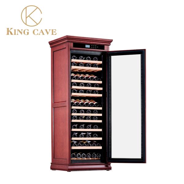 Quality Customized Wine Cooler Cabinet With Embraco Compressor Imported Oak Materials for sale