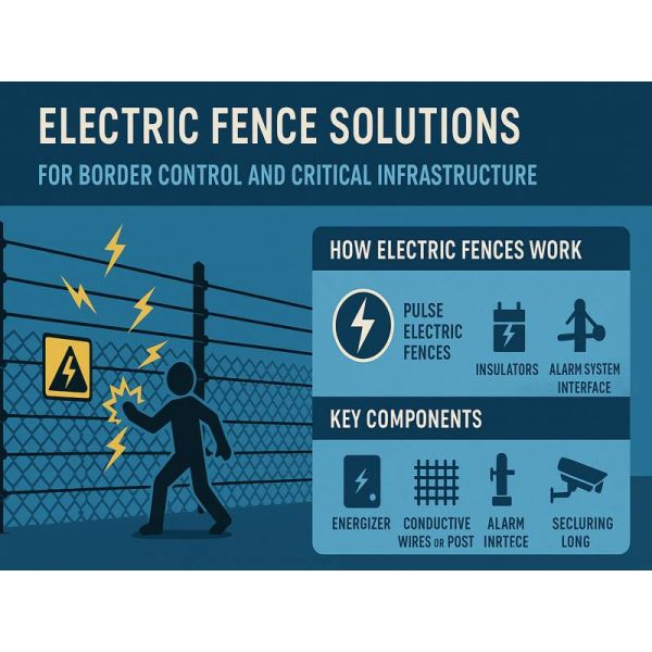Galvanized Wire 12KV Electric Fencing System For Garden