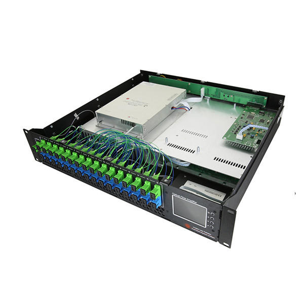 16 Port EDFA Optical Amplifier 34dBm 1550 CATV WDM EDFA For Triple Play GPON OLT Network