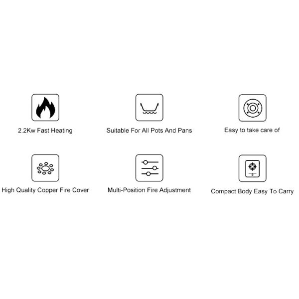 Kitchen Stainless Steel Gas Stove Portable Four Burner Gas Cooker Camping Appliances