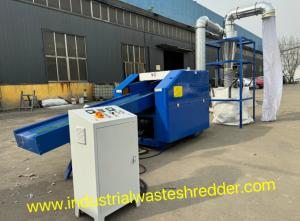 China Industrail Waste Fabric Scraps Grinder Machine With Blower Discharge Size Waste Blanket Shredder With CE on sale