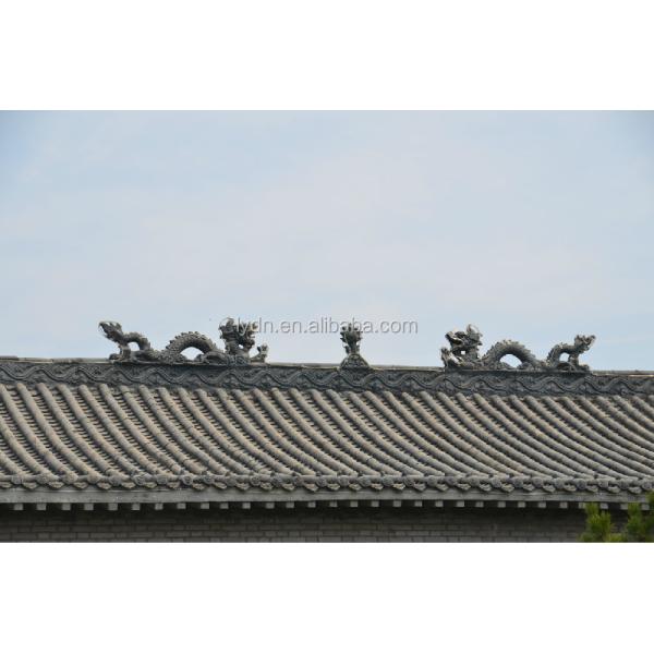 Traditional Grey Japanese Roof Tiles Temple Building 110mm Graphic Design