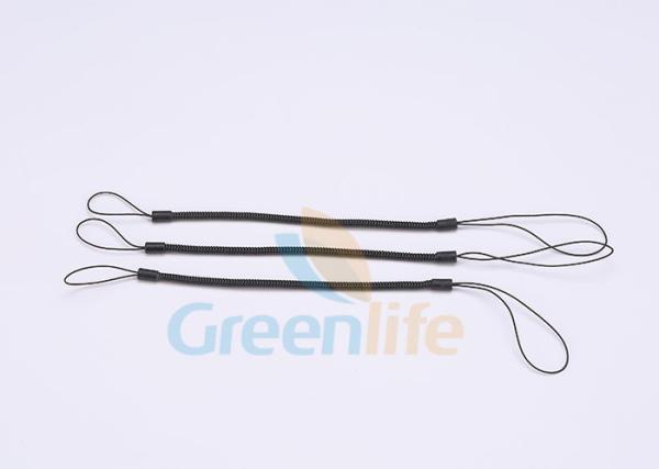 Quality Retractable Coil Pen Stylus Tether Cord With Cellphone Loop 50mm Polyurethane Tubing for sale