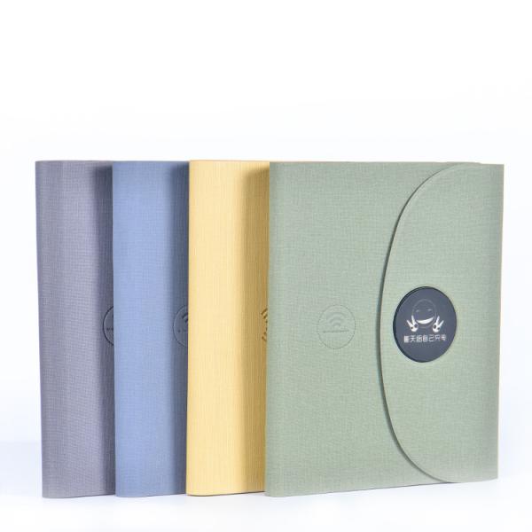 Quality Business Luxury Pu Leather Wireless Charging Notebook Custom Logo for sale