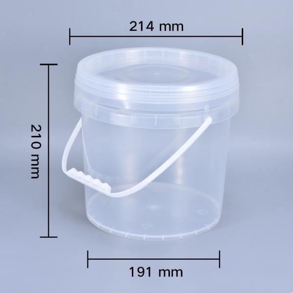 1L 2L 3L 4L 5L Empty Plastic Paint Bucket With Lids For Industrial Pail With White Lid