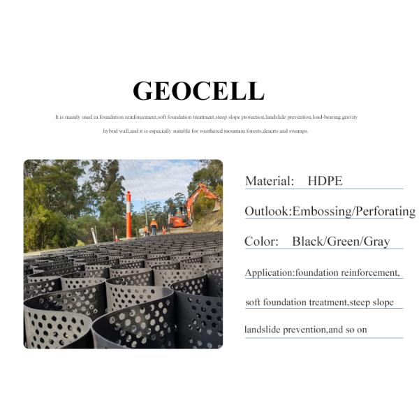 Green Geocell Gravel Grid for Parking Lot Soil Stabilization and Driveway Construction