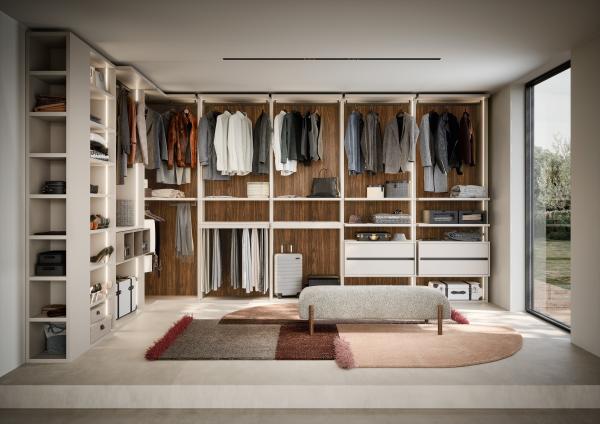 Quality Walk In Customized Wardrobe Closet Modern Fitted Open Closet Without Door Penals for sale