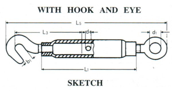 Zinc Plated Turn Buckle DIN1478 Turnbuckle Alloy Steel M6 - M48