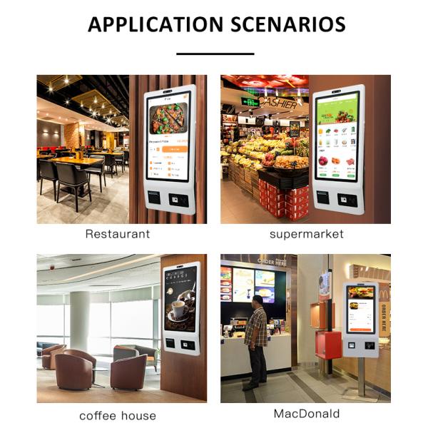 24 Inch Smart Automatic Ticket Vending Machine Self Service Kiosk Supermarket