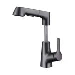 Brass Modern Pull Out Single Handle Basin Mixer tap 360 Degree Swivel