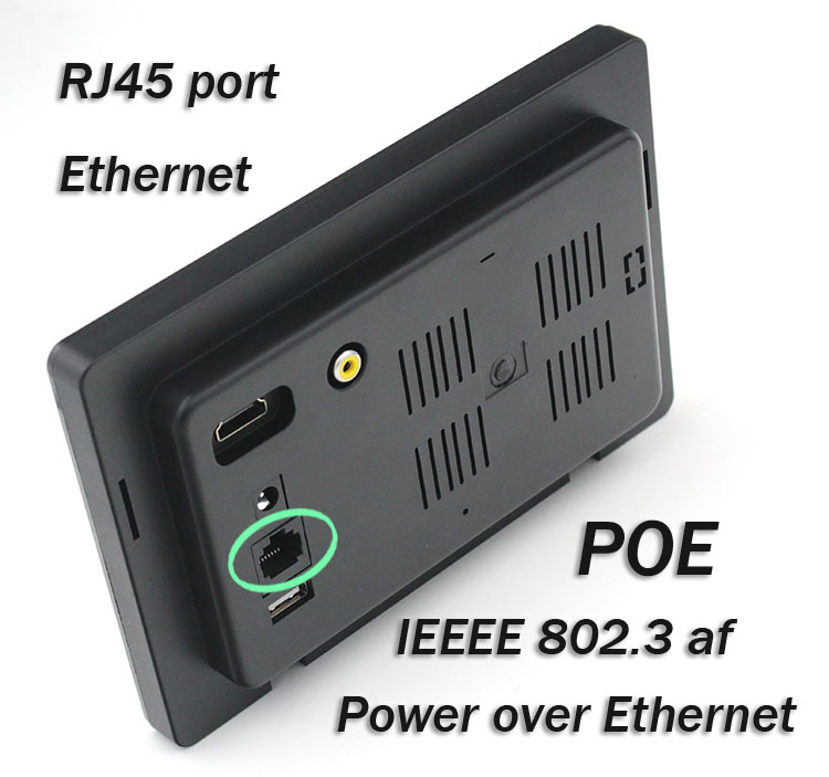 7 Inch POE IN-Wall Capacitive Touch Screen With Android System For Home Automation