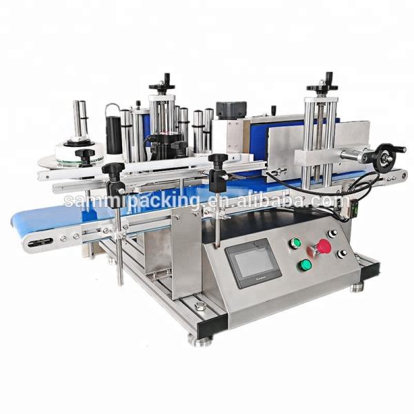 High-Speed Desktop Label Applicator Machine Self-Adhesive Sticker Dispensing for Round Bottle Water Wine Cosmetics Packaging