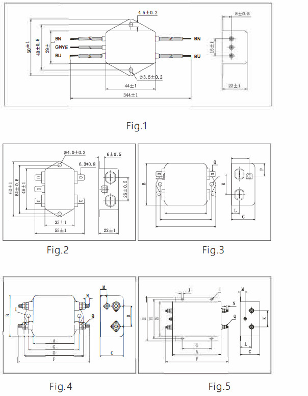 250VAC Single Phase EMI Filters 10A Emc Filters For Ac Power Line High Performance