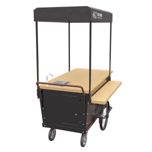 Buy cheap Durable Coffee Bicycle Push Cart With Extensible Main Operating Table product