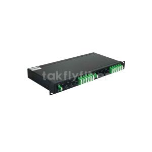 China 2x1:24 WDM Filter PLC Splitter GPON CATV in a 1U 19Inc Rack Mount Patch Panel on sale