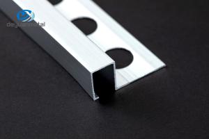 6063 Aluminium Square Edge Tile Trim 8HW Hardness Multifeatured Transition Trim