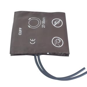 China Adult NIBP Cuff Double Tube 27-35cm TPU Cuff Brown Bag Packaging Type on sale